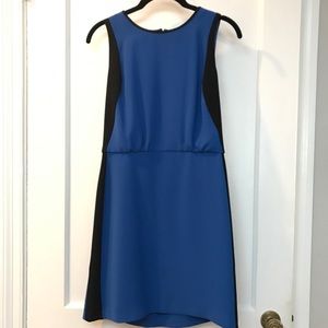 EUC LOFT Beautiful Blue & Black Dress